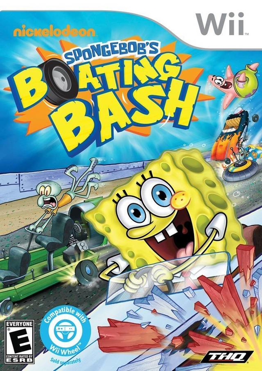 SpongeBob's Boating Bash box art for Wii
